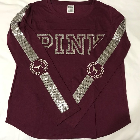 PINK (VS) BLING PURPLE TEE - Picture 2 of 3